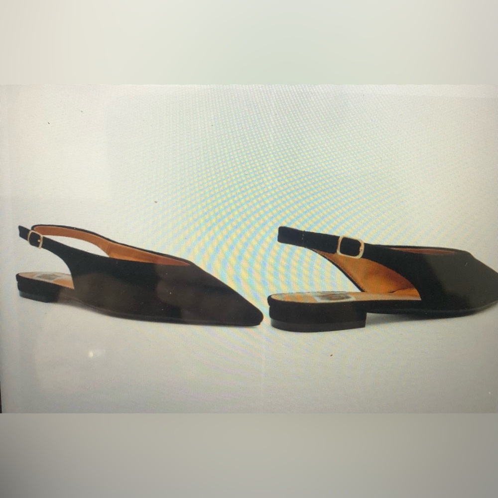 DV BY DOLCE VITA - Empress Pointed Toe Slingback Flat Black + NWT - Picture 3 of 14